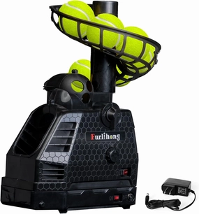 680BH 2 in 1 Baseball & Tennis Ball Launcher Machine, Adjustable Launching Angle, Speed and Interval, Auto Swing Function, Powered by Battery or AC Adapter, Ball Holder Extendable, for Kids