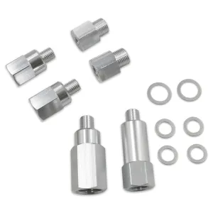 6Pcs Master Adapter Set Engine Oil Pressure & Coolant Sensor Gauge 1/8 3/8 1/2 NPT for All LS SBC BBC Engines Swap