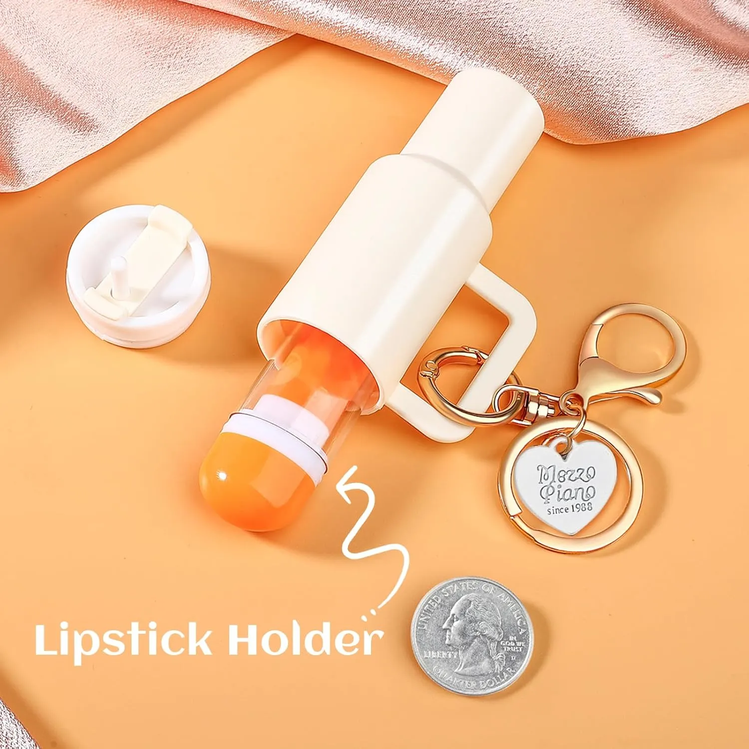 6pcs Mini Tumbler Keychain for Stanley Cup Cute Key Chain Charms Chapstick Holder for Women Purse Handbag Backpack