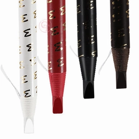 6pcs Peel-Off Eyebrow Pencil Microblading Eyebrow Pencil Tattoo Eyebrow Makeup Natural Long Lasting Eye Brow Permanent Makeup (Black)