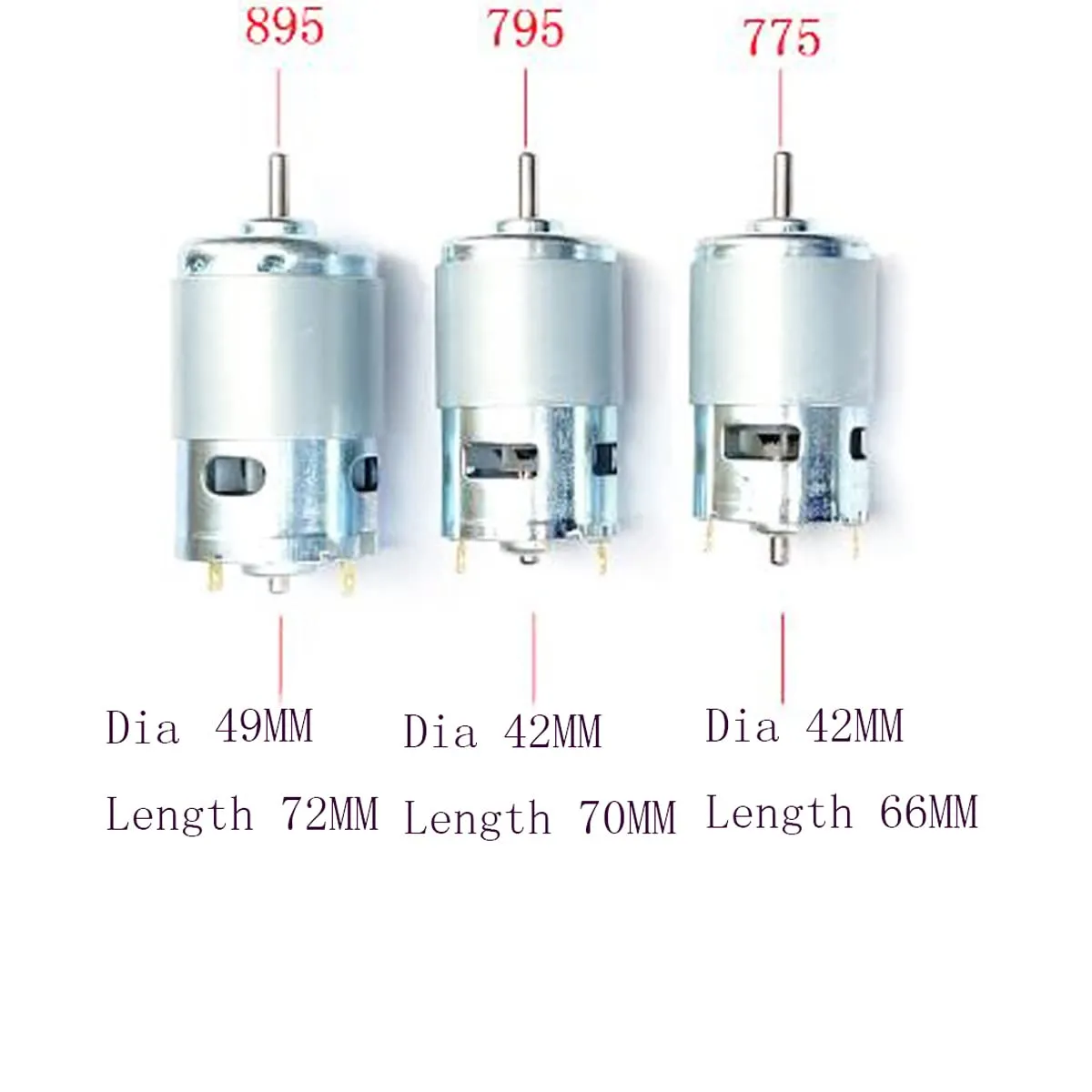795 Ball Bearing Motor High Torque High Power High Speed Motor DC 12V-24V 11000RPM for RC Boat Toy Model DIY Drive Parts Power Tools