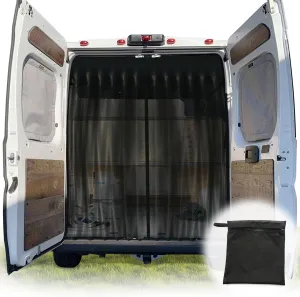 79" H x 67" W Magnetic Van Bug Screen Fit for RAM ProMaster Ford Transit High Roof Rear Door Flyscreen Mosquito Net for Van, Center Magnetic Closure