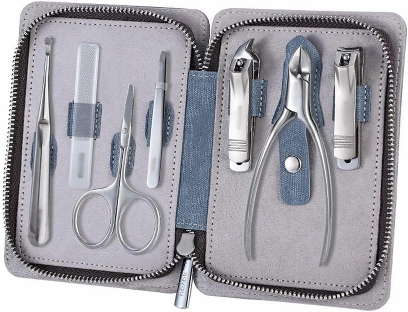 7 Pieces Pedicure Grooming Kit for Men Women, Sharp Finger&Toe Nail Tool, Personal Care Manicure Kit with Leather Case Manicure Set