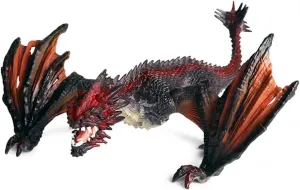 8" Dragon Toy Figure, Realistic Plastic Ancient Mythological Fire Creature Model Decoration Collector Figurine for Kids, Adults