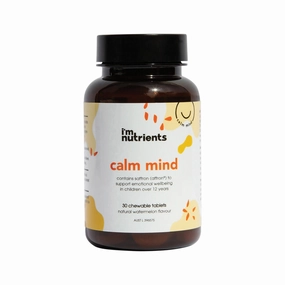 ***MORE STOCK ARRIVING NEXT WEEK***I'M NUTRIENTS Calm Mind Chewable Tablets Natural Watermelon Flavour For Kids 30 or 60Tabs