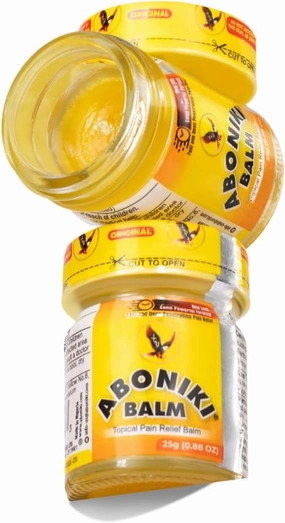 Aboniki Balm (2 Glass Jars) – Powerful Topical Analgesic for Sore Muscles and Joints.