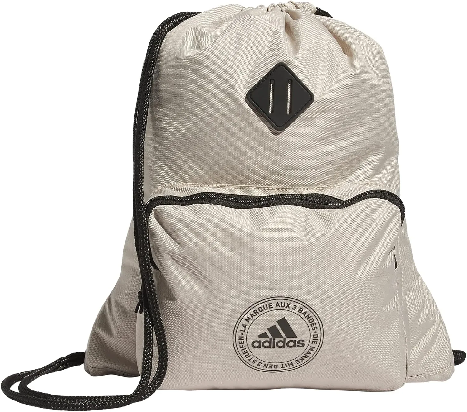 adidas Classic 3S 2.0 Sackpack, Wonder Beige/Black, One Size