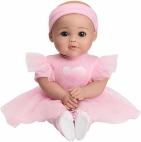 Adora Baby Ballerina Collection, 13 Inch Baby Doll Set with Pink Dress, Headband, Shoes, Soft Vinyl, Powder Scent - Gift for Kids Ages 3 and Up - Aurora
