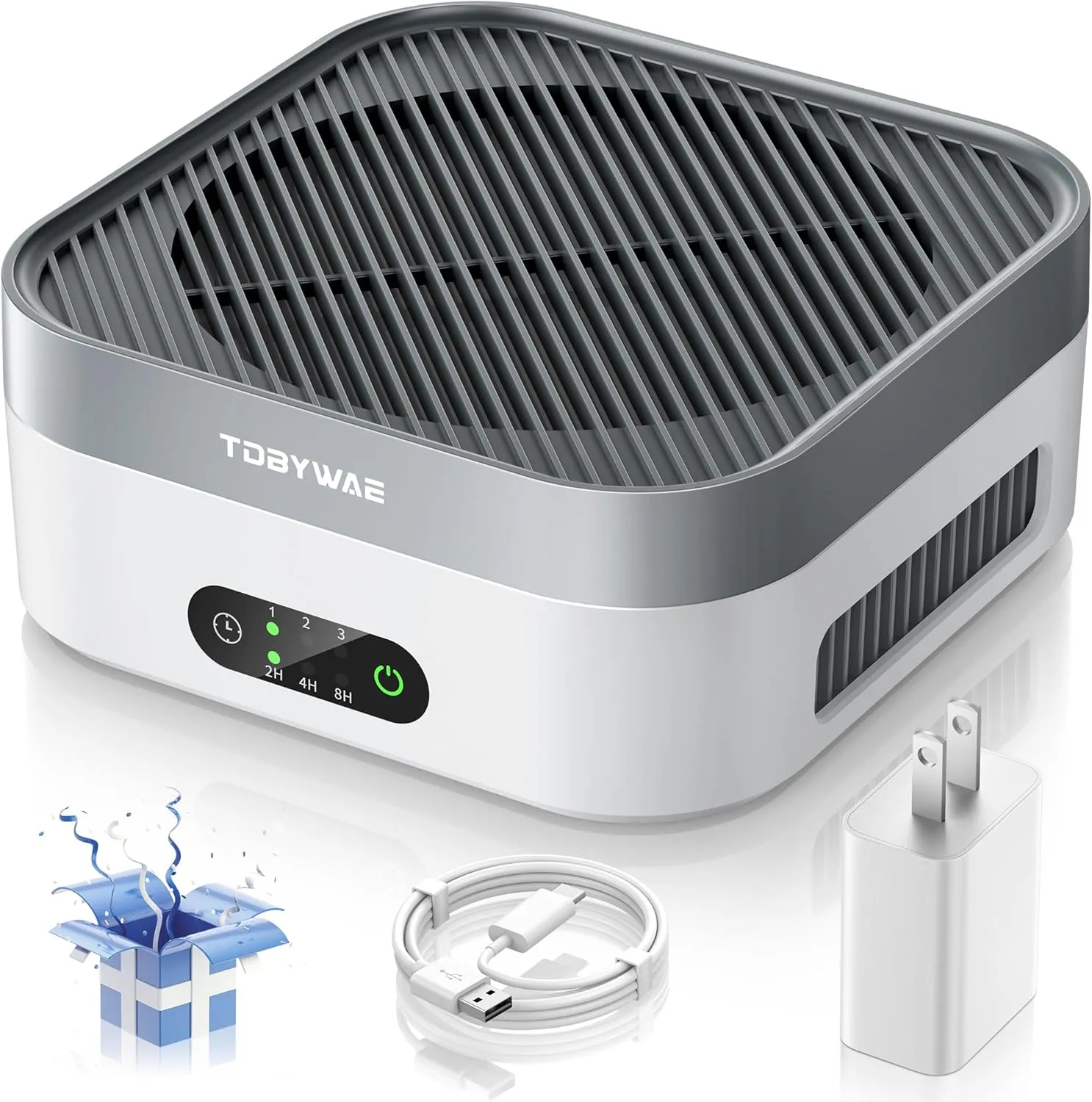 Air Purifiers 2 Pack, TDBYWAE Air Purifier for Bedroom Up to 1200 ft², H13 True HEPA Air Purifier for Pets Dust Dander Pollen Odor Smoke, with New Quiet Wind Wheel System, for Desk/Car/Travel