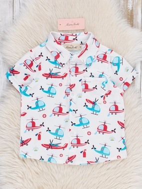 Air Rescue Squad Button Up Shirt