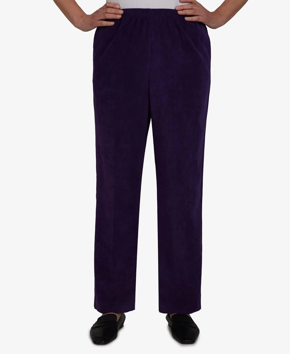 Alfred Dunner Women's Classic Corduroy Pull-on Average Length Pant