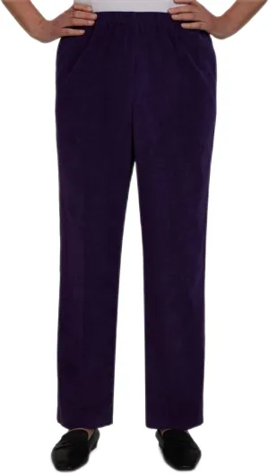 Alfred Dunner Women's Classic Corduroy Pull-on Average Length Pant