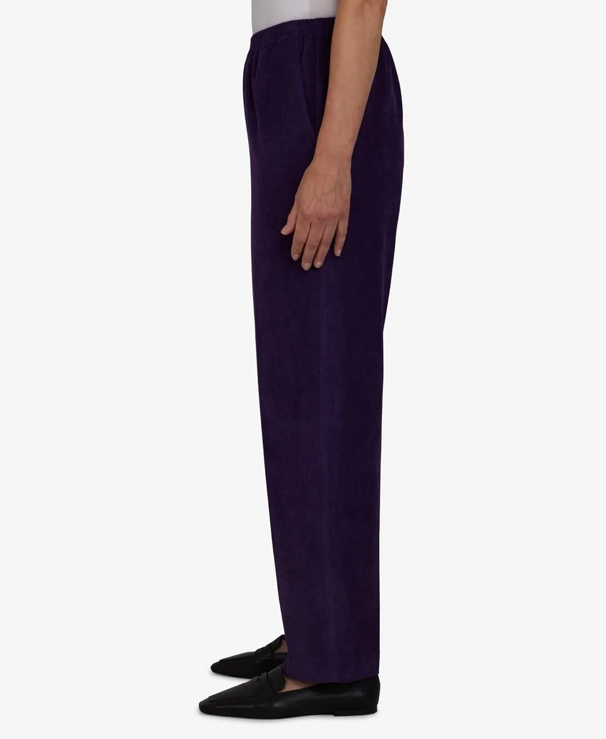 Alfred Dunner Women's Classic Corduroy Pull-on Average Length Pant