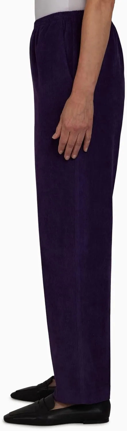 Alfred Dunner Women's Classic Corduroy Pull-on Average Length Pant