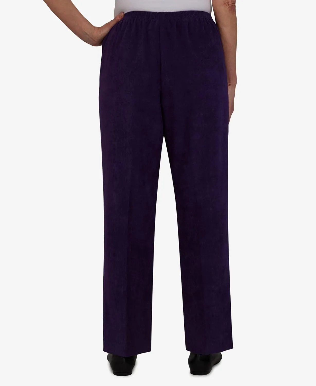 Alfred Dunner Women's Classic Corduroy Pull-on Average Length Pant