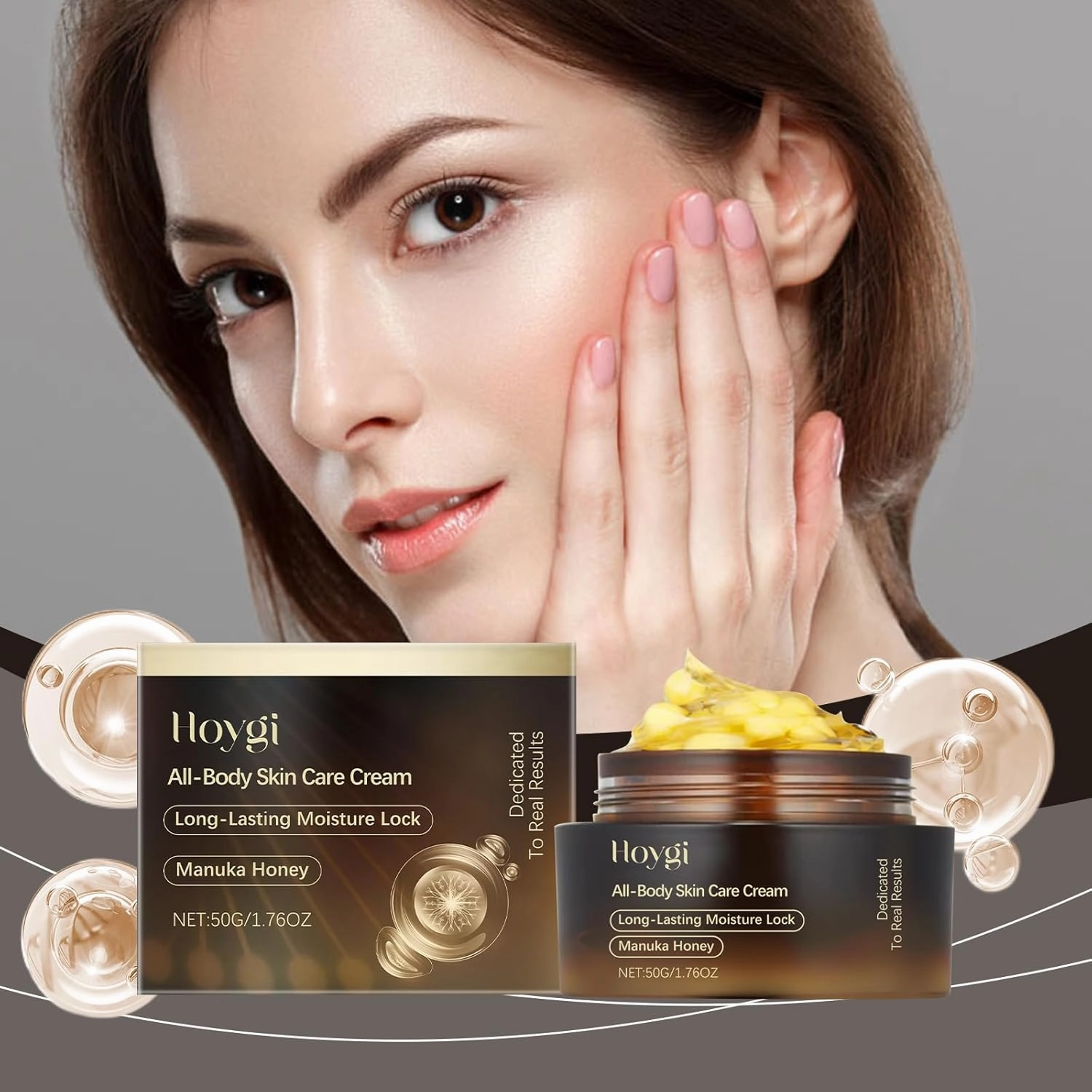 All-Body Skin Care Cream - Tightening & Firming Face and Body Moisturizer with Honey Extract, Hyaluronic Acid, Tea Tree Oil - 1.76oz | Deep Hydration, Wrinkle Reduction, Nourishing Formula (2)