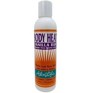 Aloe Life - Body Heat Vanilla Rub, Lubricating, Warming Action, Soothes & Relieves Sore Muscles, Safe For Seniors & Athletes, Helps Reduce Tension & Stress, Gluten-Free (7 oz)