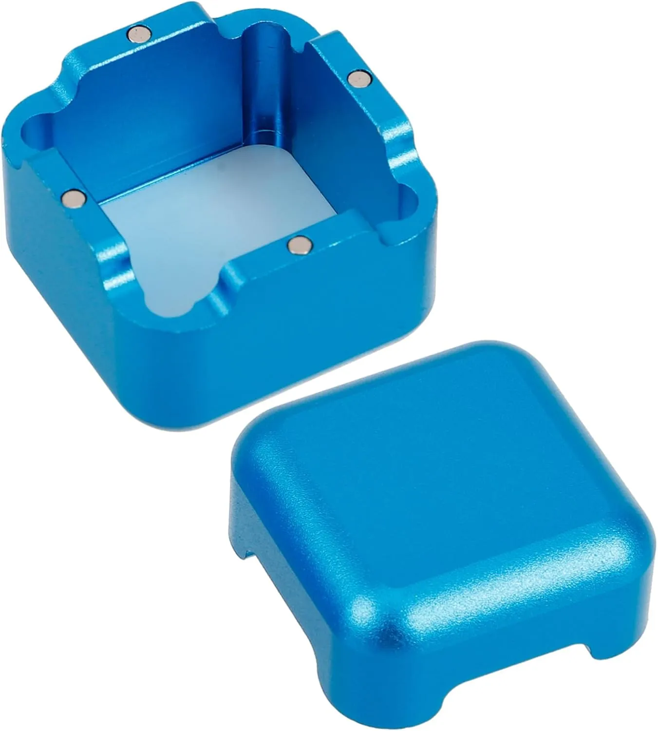 Aluminum Chalk Holder with Nonmagnetic Bottom Cover Portable Billiard Accessory for Secure Chalk Storage Stylish and Firm Grip for Pool and Snooker Players