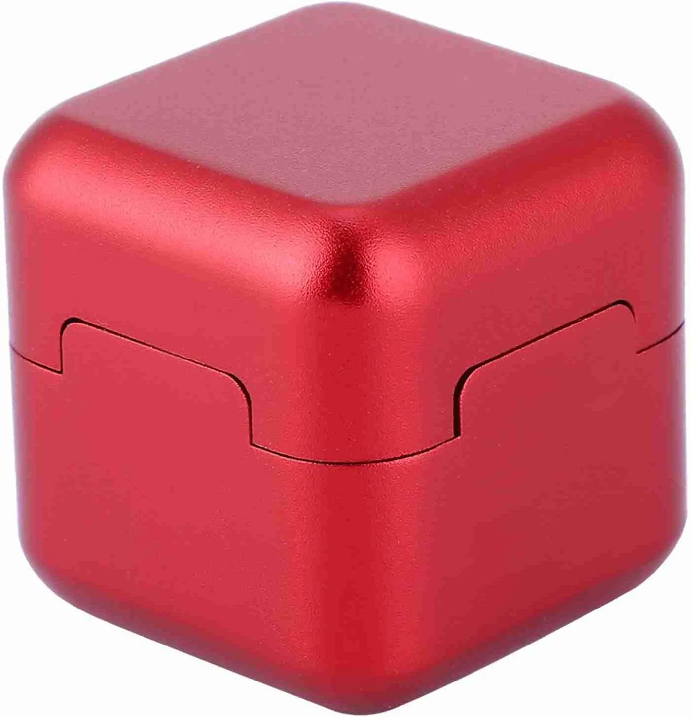 Aluminum Mini Cue Tip Chalk Holder - Durable Portable Carrier for Billiard Lovers, Magnetic Design for Easy Transport, Detachable to Keep Chalk Fresh (Red)