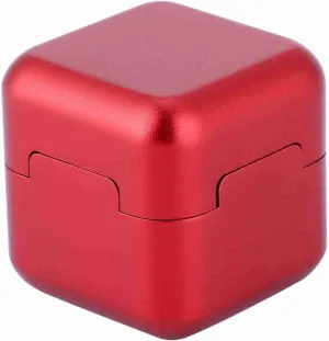 Aluminum Mini Cue Tip Chalk Holder - Durable Portable Carrier for Billiard Lovers, Magnetic Design for Easy Transport, Detachable to Keep Chalk Fresh (Red)