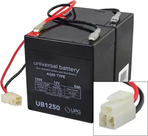 AlveyTech 24 Volt Sealed Lead Acid Battery Pack (5 Ah with Harness) for The Razor E150 - SLA/AGM Deep Cycle Replacement Batteries, Electric Scooter, Ride-On Toys, 2-Wheel Parts, Version 1-5