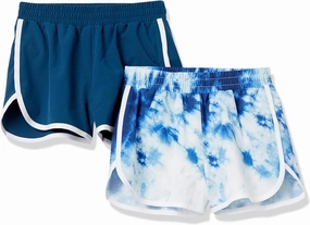 Amazon Essentials Girls and Toddlers' Active Running Shorts, Pack of 2