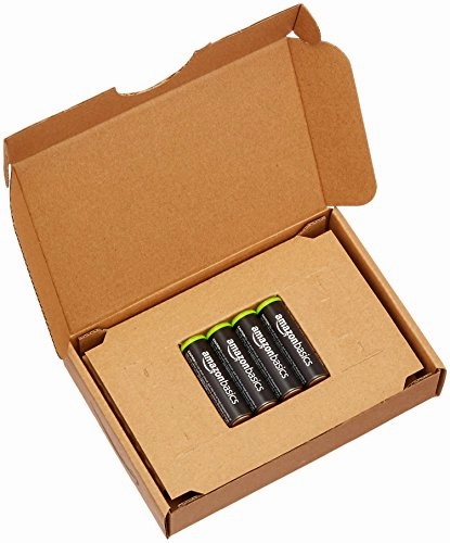 AmazonBasics 4 Pack AA Ni-MH Pre-Charged Rechargeable Batteries, 1000 Recharge Cycles, (Typical 2000mAh, Minimum 1900mAh) - Packaging May Vary