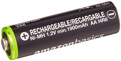 AmazonBasics 4 Pack AA Ni-MH Pre-Charged Rechargeable Batteries, 1000 Recharge Cycles, (Typical 2000mAh, Minimum 1900mAh) - Packaging May Vary