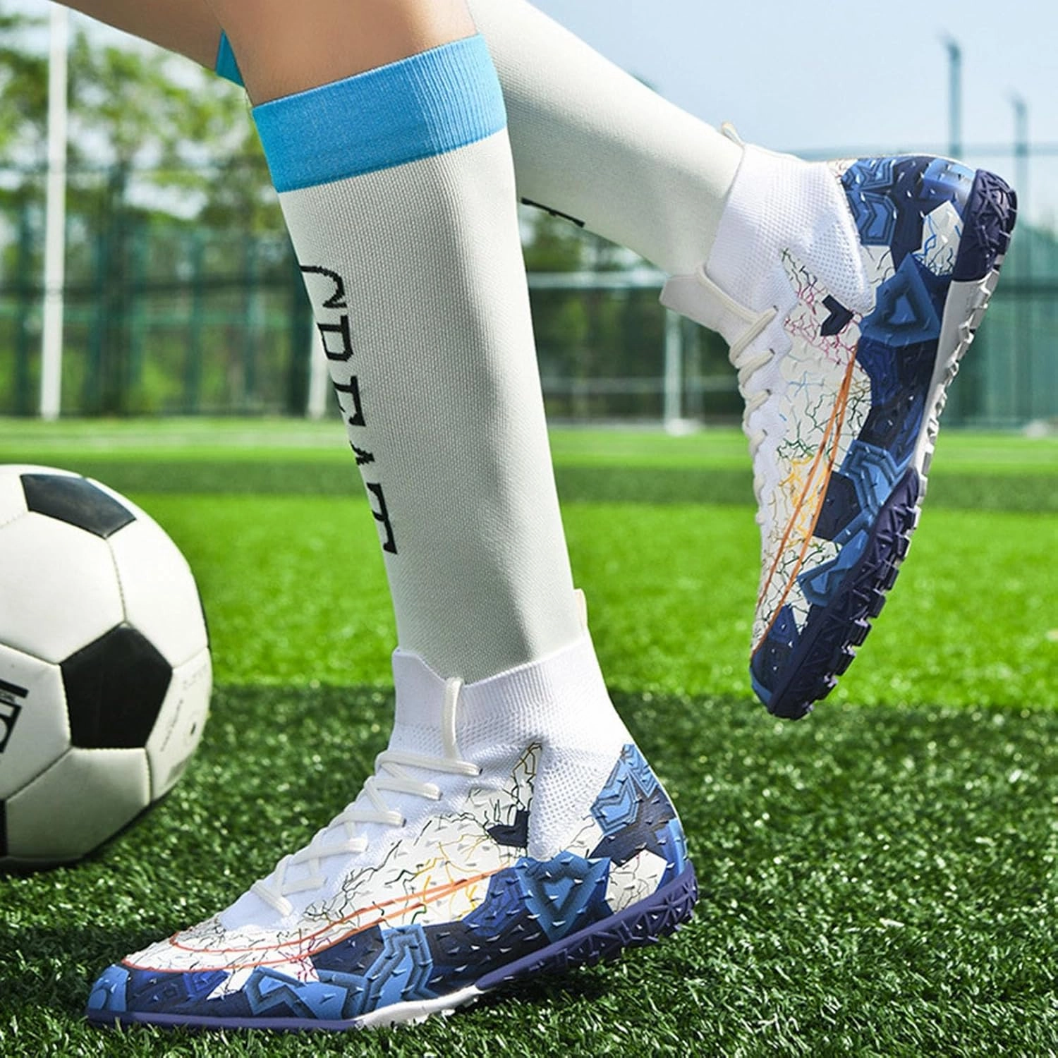 American Football Cleats,Lightweight High-Top,Adult Soccer Cleats,Breathable,Mens Football Cleats,Athletic for Indoor and Outdoor Sports Unisex