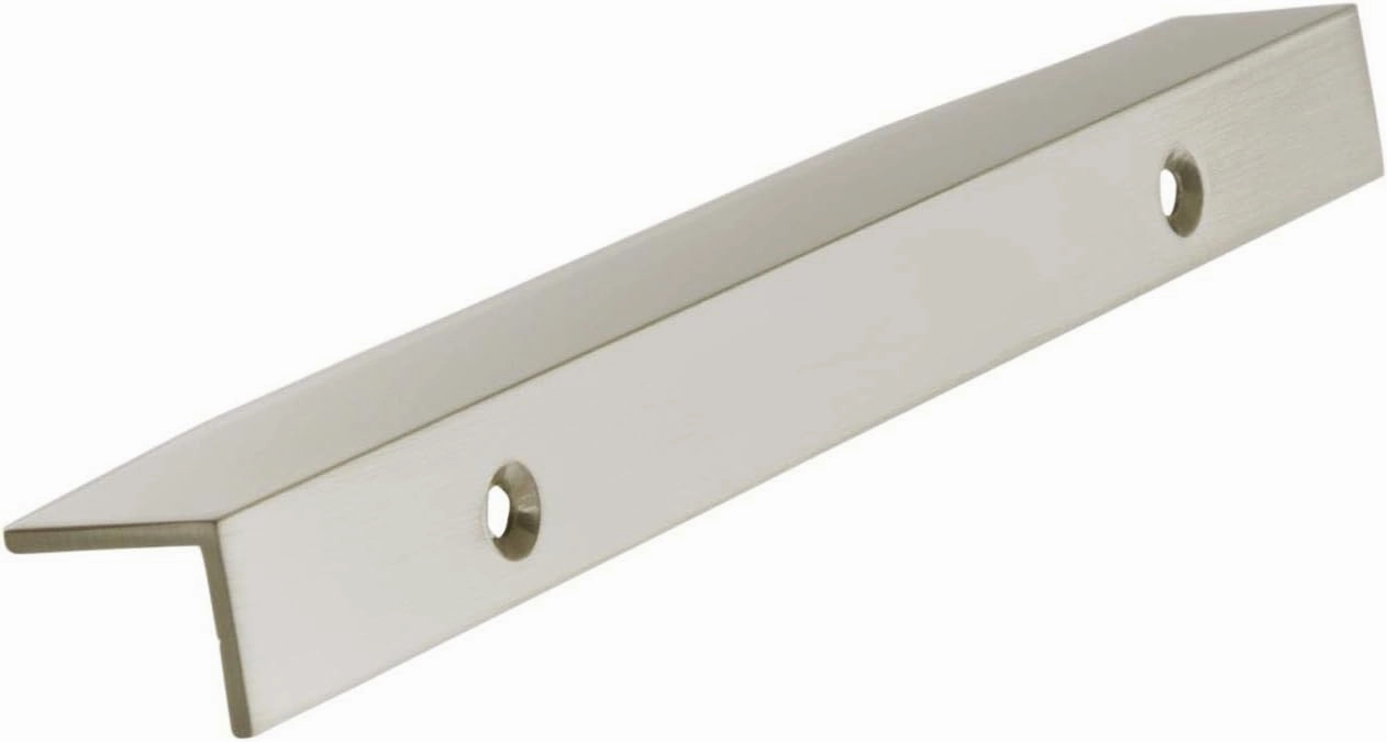 Amerock | Cabinet Edge Pull | Satin Nickel | 4-9/16 inch (116 mm) Center to Center | Aloft | 1 Pack | Drawer Pull | Drawer Handle | Cabinet Hardware