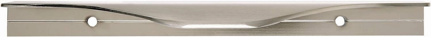 Amerock | Cabinet Edge Pull | Satin Nickel | 4-9/16 inch (116 mm) Center to Center | Aloft | 1 Pack | Drawer Pull | Drawer Handle | Cabinet Hardware