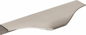 Amerock | Cabinet Edge Pull | Satin Nickel | 4-9/16 inch (116 mm) Center to Center | Aloft | 1 Pack | Drawer Pull | Drawer Handle | Cabinet Hardware