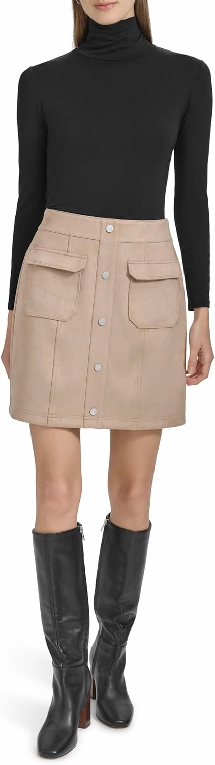 Andrew Marc Women's Faux Suede Skirt