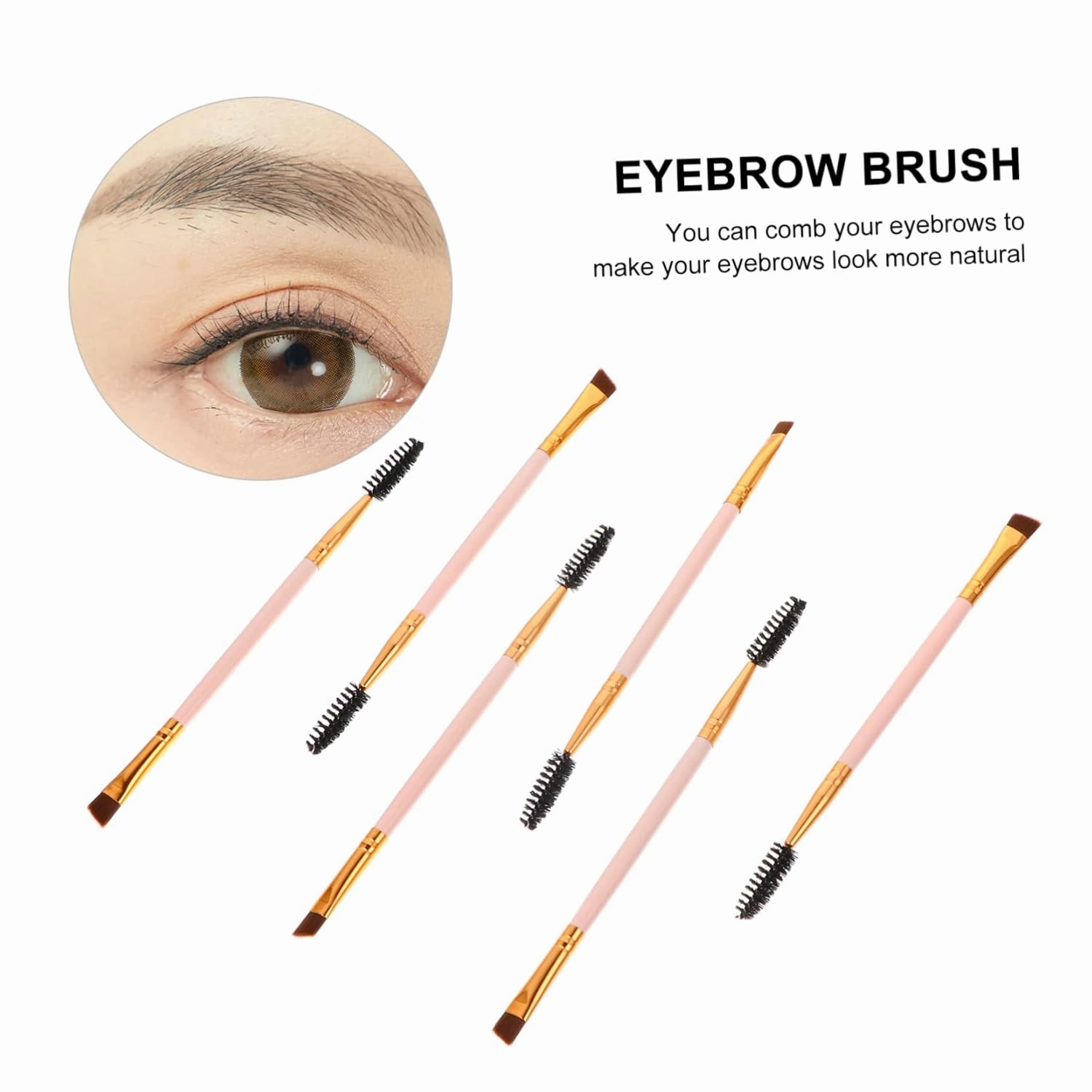 Angoily 18pcs Double-ended Eyebrow Spoolie Brush Portable Eyebrow Makeup Tools for Eyelash Brow Grooming and Versatile Brushes for Daily Use for Birthday