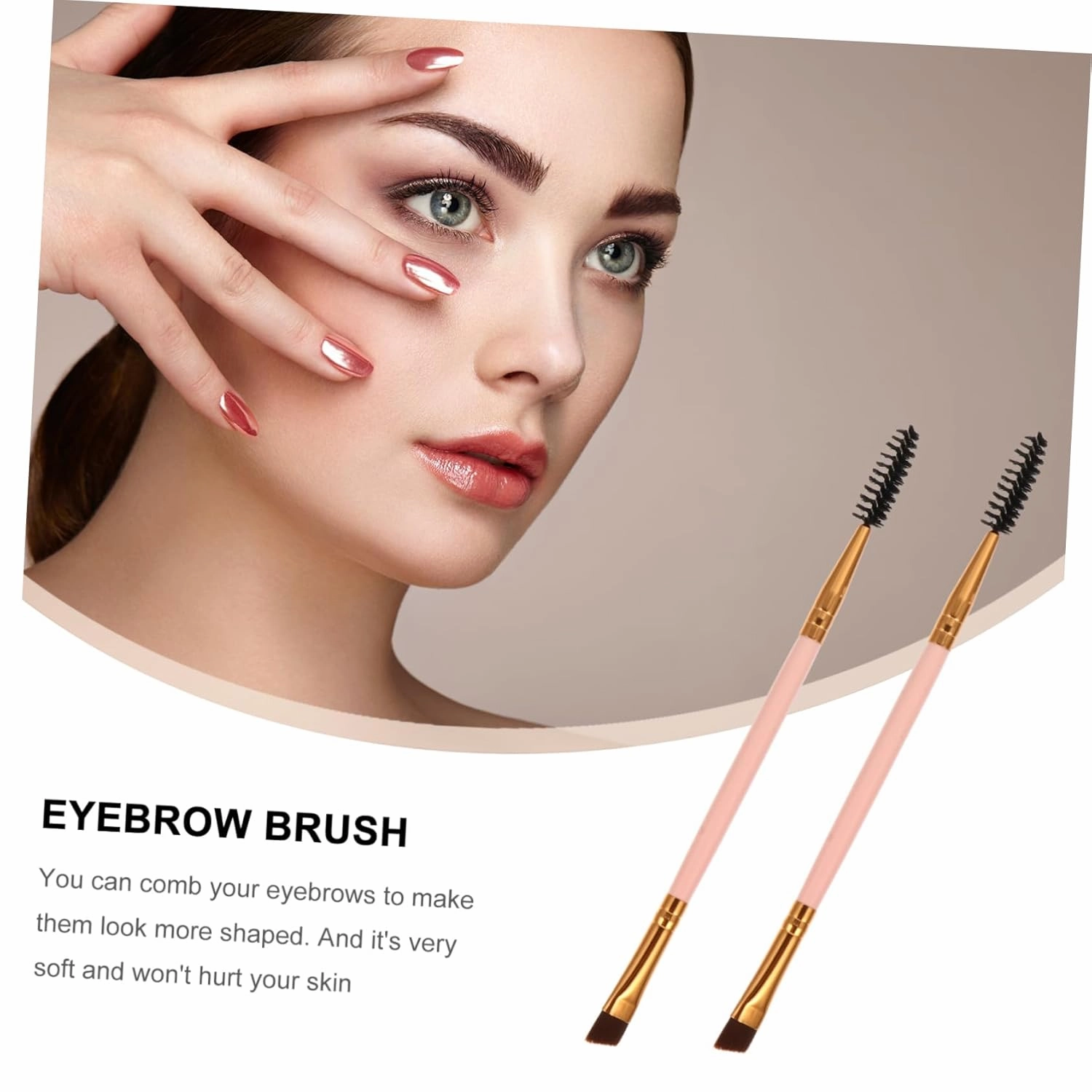 Angoily 18pcs Double-ended Eyebrow Spoolie Brush Portable Eyebrow Makeup Tools for Eyelash Brow Grooming and Versatile Brushes for Daily Use for Birthday