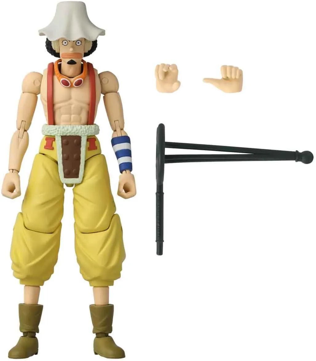 Anime Heroes One Piece Figures Usopp Action Figure, 17cm Articulated Usopp Anime Figure with Extra Accessories, Bandai One Piece Action Figures Pirate Toys Range, Excellent Anime Gift