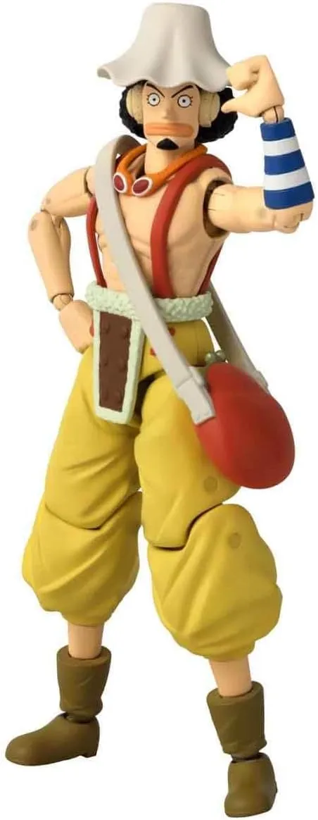Anime Heroes One Piece Figures Usopp Action Figure, 17cm Articulated Usopp Anime Figure with Extra Accessories, Bandai One Piece Action Figures Pirate Toys Range, Excellent Anime Gift