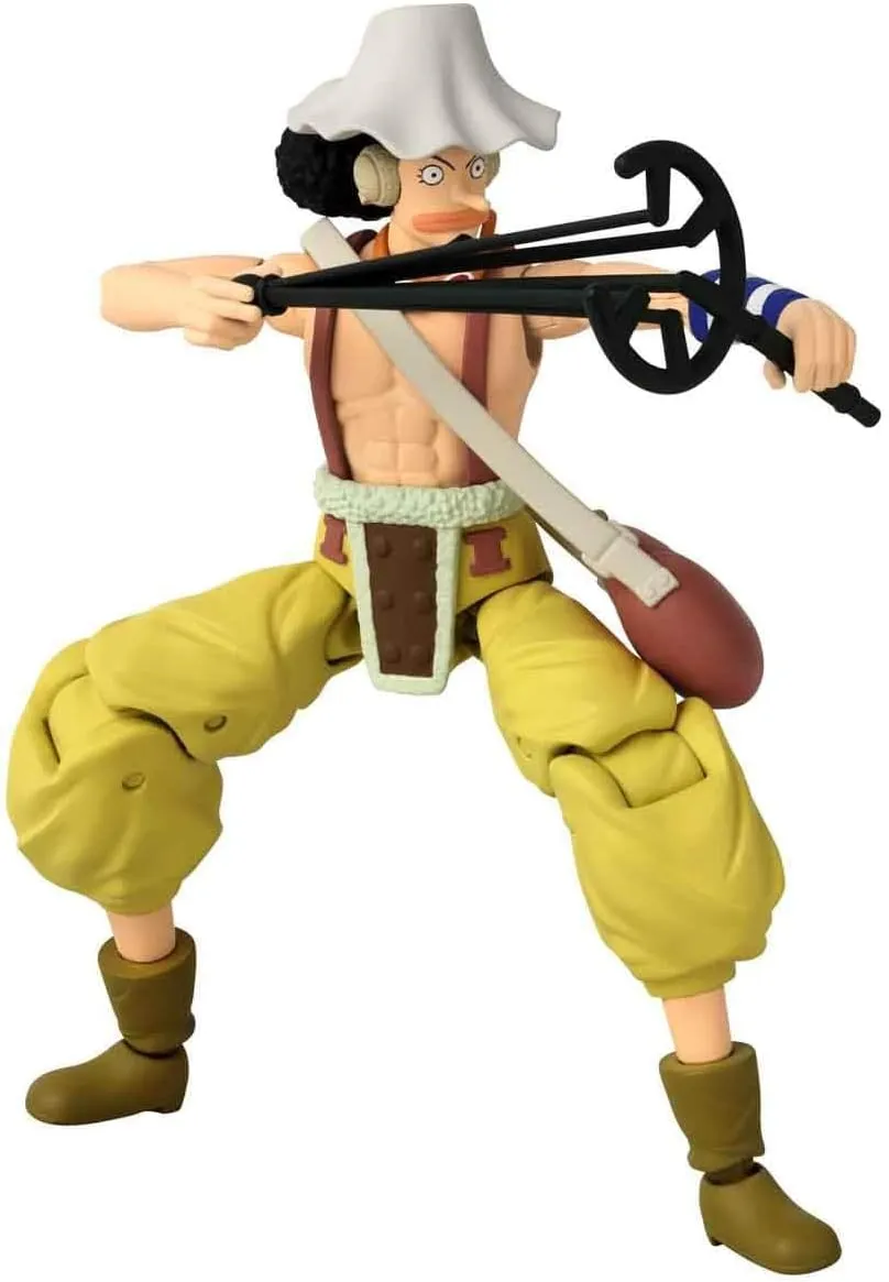 Anime Heroes One Piece Figures Usopp Action Figure, 17cm Articulated Usopp Anime Figure with Extra Accessories, Bandai One Piece Action Figures Pirate Toys Range, Excellent Anime Gift
