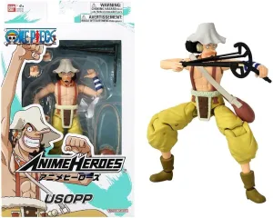 Anime Heroes One Piece Figures Usopp Action Figure, 17cm Articulated Usopp Anime Figure with Extra Accessories, Bandai One Piece Action Figures Pirate Toys Range, Excellent Anime Gift
