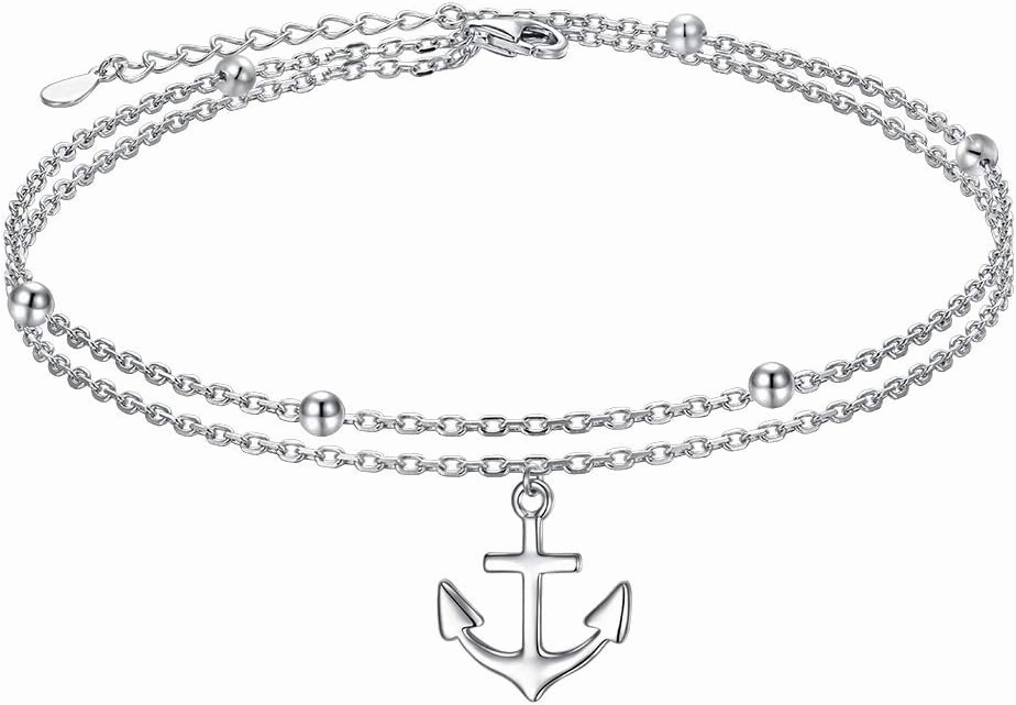 Anklet for Women S925 Sterling Silver Adjustable Foot Ankle Bracelet