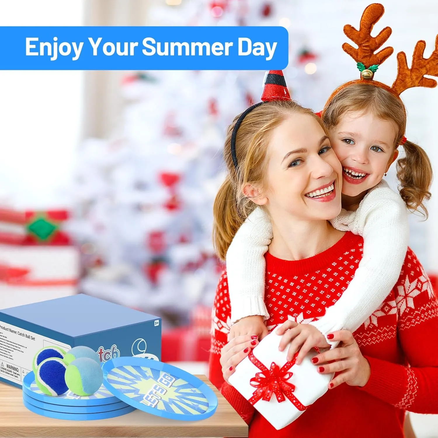 ANNKIE Kids Toys Toss and Catch Ball Set Game with 4 Paddles 4 Balls,Beach Toy Pool Toy Outdoor Yard Game for Kids Ages 3-12,Toys for Toddlers Age 3-5, Gifts for 3 4 5 6 7 8 9 10  Year Old Boys Girls