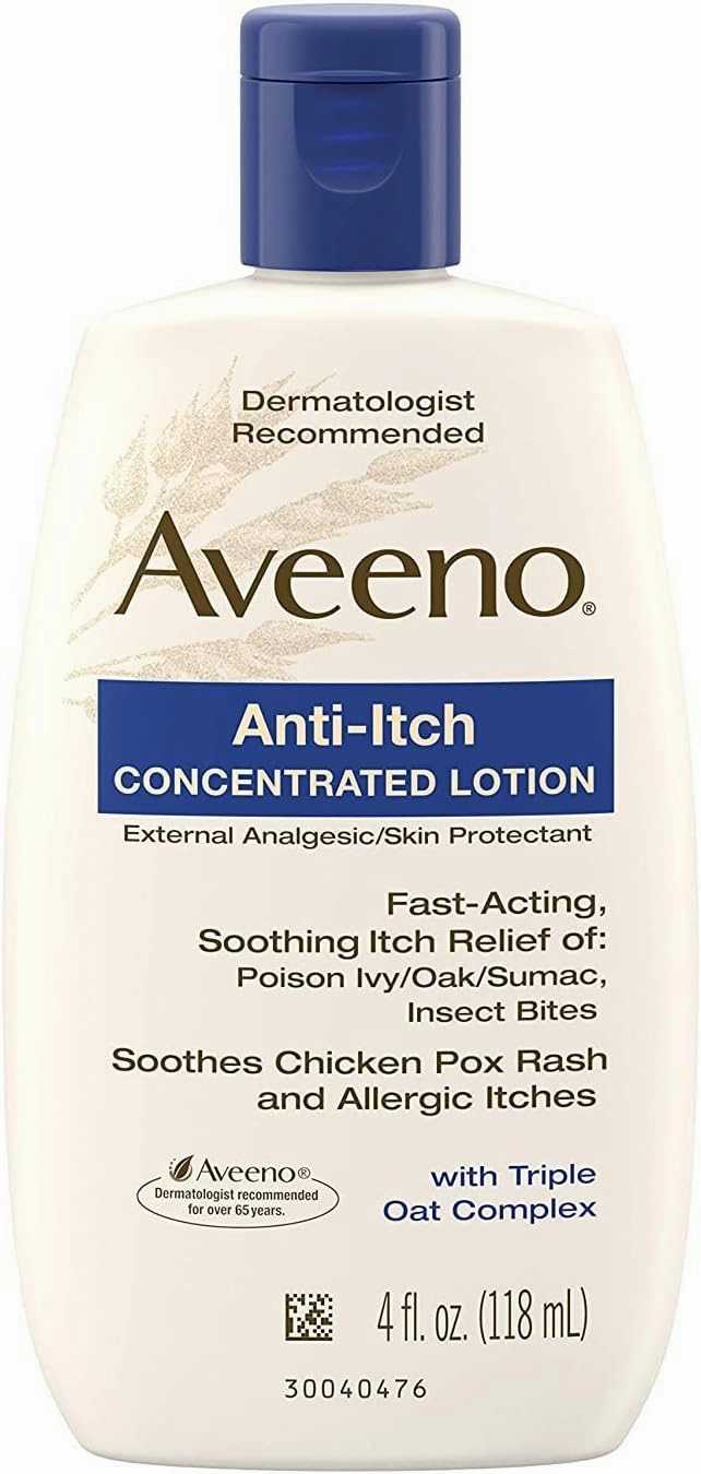 Anti-Itch Concentrated Lotion with Triple Oat Complex, Skin Protectant for Fast-Acting Itch Relief from Poison Ivy, Insect Bites, Chicken Pox, Allergic Itches, 4 fl.oz (Pack of 2)