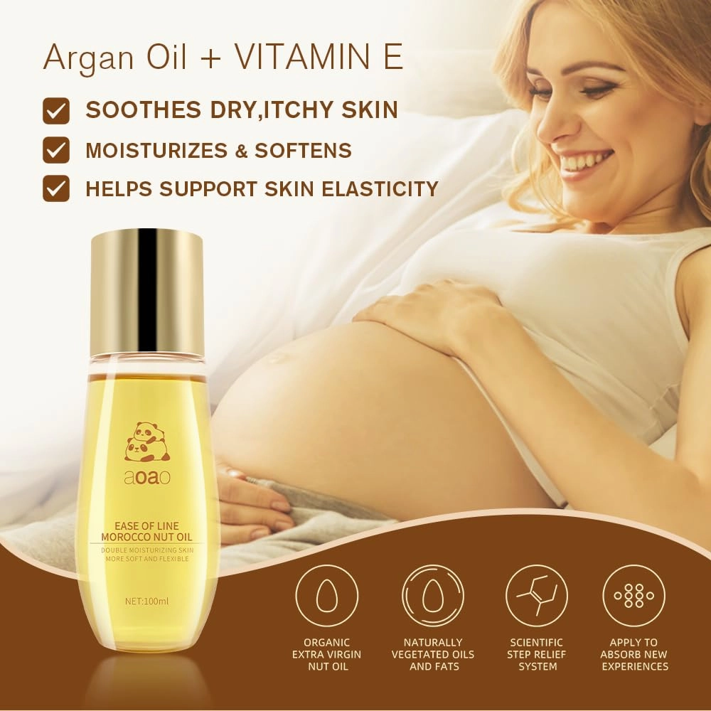 AOAO Maternity Body Oil for Stretch Mark Prevention & Reduction, Hydrating Skin Care | Stretch Mark Cream for Pregnancy | Repair, Firming & Smoothing Fine Lines Essence Oil (1_Pack/100ml)