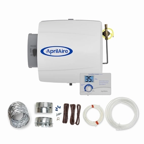 AprilAire 500 12-gal. Whole-House Small Bypass Evaporative Humidifier with Automatic Digital Control for up to 3,600 sq. ft.   AprilAire Model 5844 Humidifier Installation Kit