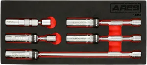 ARES 11052-5-Piece Magnetic Swivel Spark Plug Socket Set - 14mm Thin Wall Socket, 9/16 6-inch Extension Socket, and 5/8 Sockets with 4-, 6-, and 10-inch Extensions – Heavy Duty Retaining Ring