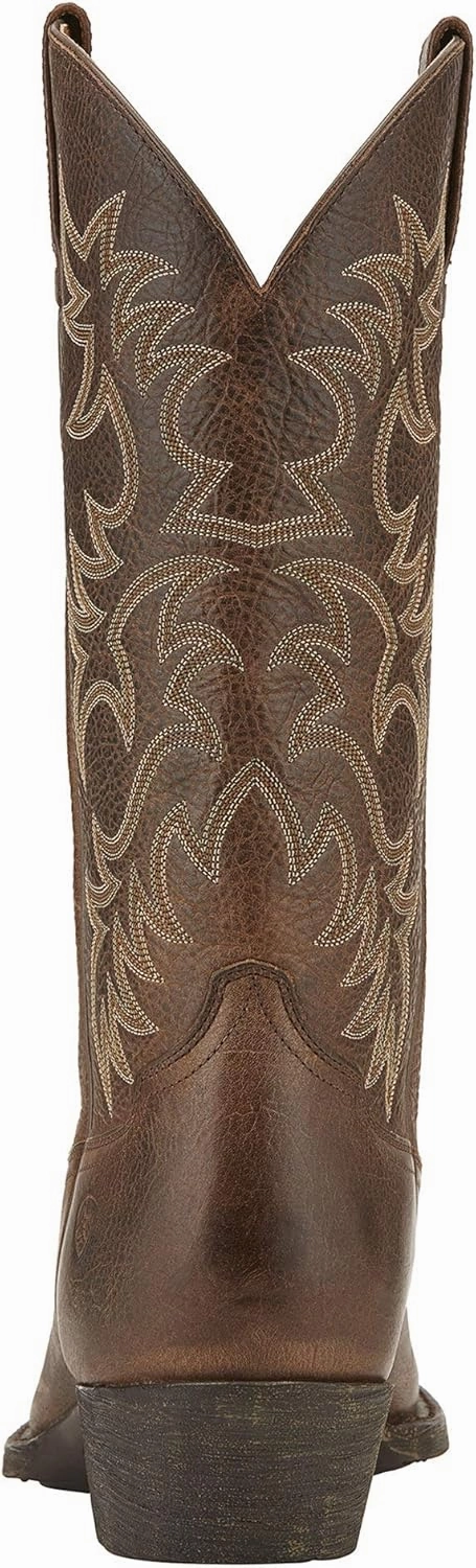 ARIAT Mens Heritage Embroidered Round Toe Pull On Casual Boots Mid Calf - Brown