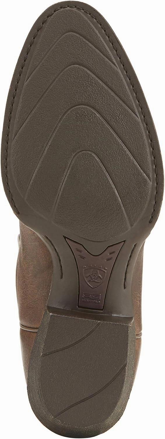 ARIAT Mens Heritage Embroidered Round Toe Pull On Casual Boots Mid Calf - Brown