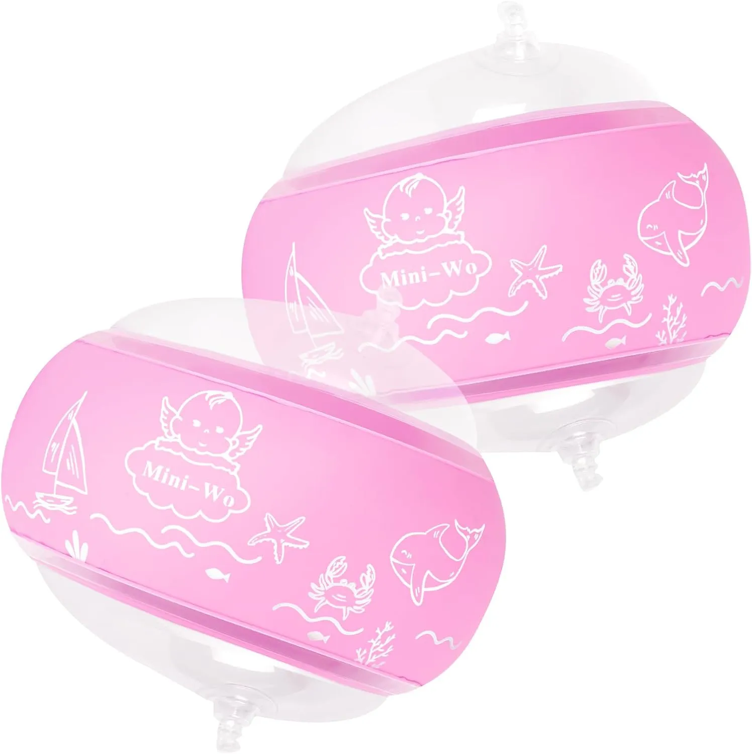 Arm Floaties for Kids Inflatable Pink Blue Toddler Swim Arm Bands Pool Kid Arm Floaties for Swimming Pool Water Wings for Toddlers and Adults 1-14yrs for Swim Learning