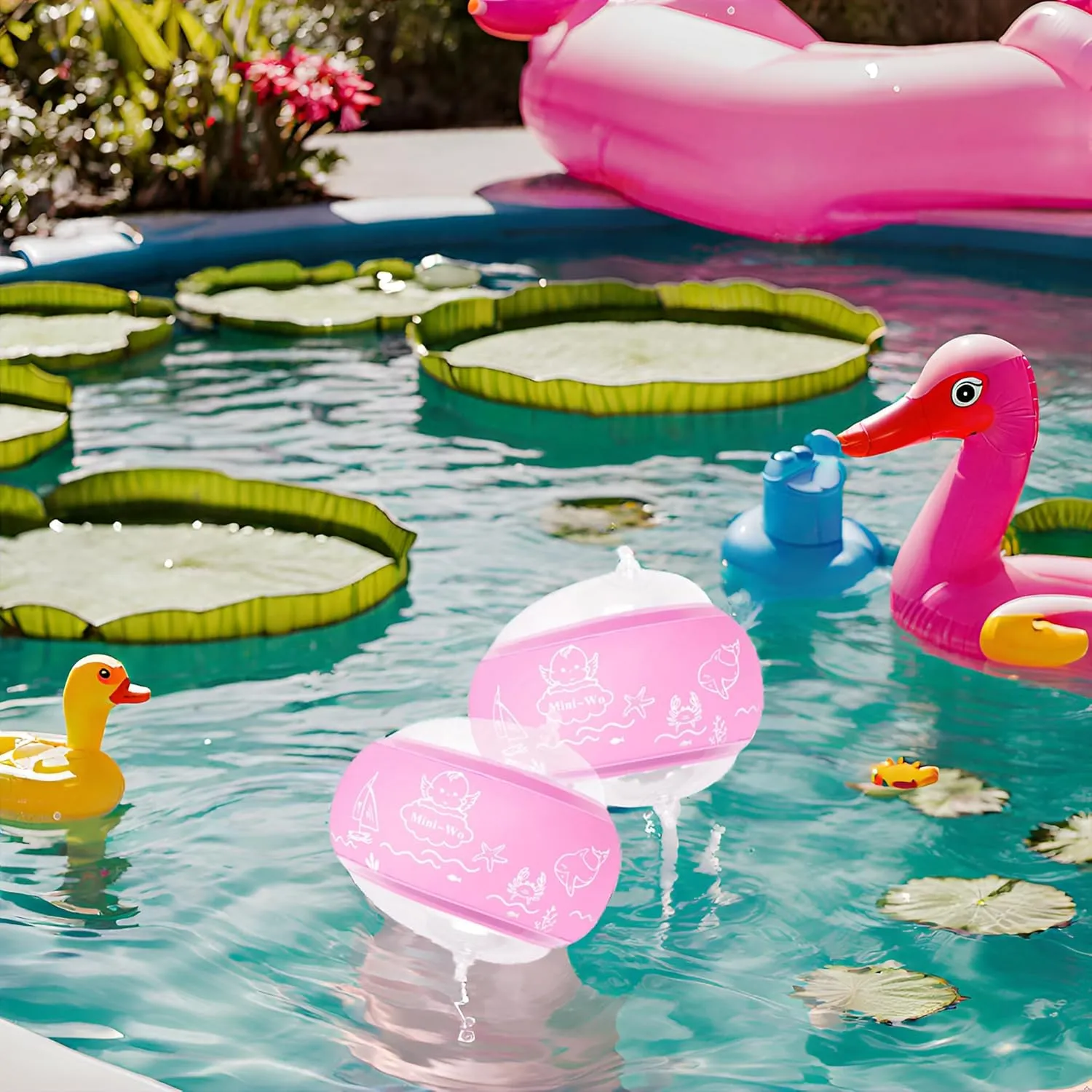Arm Floaties for Kids Inflatable Pink Blue Toddler Swim Arm Bands Pool Kid Arm Floaties for Swimming Pool Water Wings for Toddlers and Adults 1-14yrs for Swim Learning