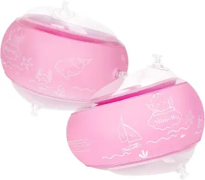 Arm Floaties for Kids Inflatable Pink Blue Toddler Swim Arm Bands Pool Kid Arm Floaties for Swimming Pool Water Wings for Toddlers and Adults 1-14yrs for Swim Learning